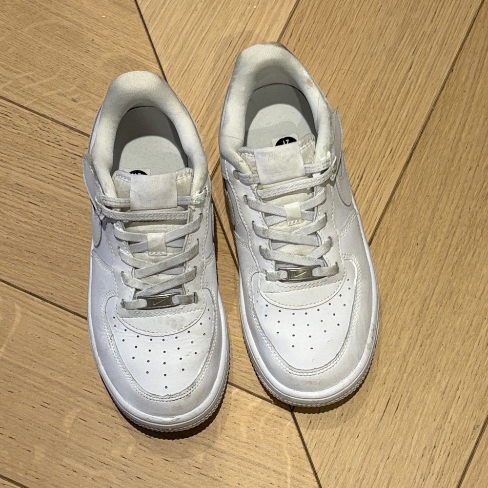 Kids Air Max Nike ✔️  White Leather Low-Top Sneakers